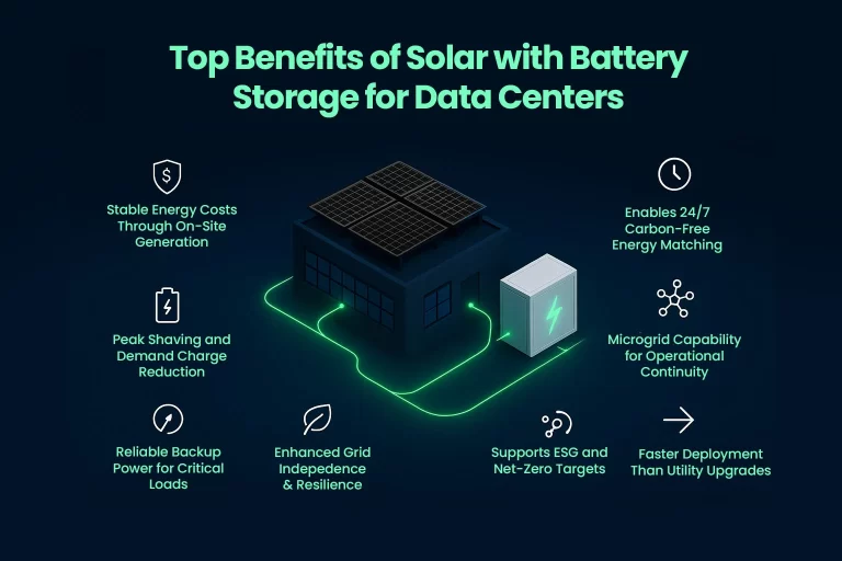 Key Benefits of Solar with Battery Storage for Data Centers
