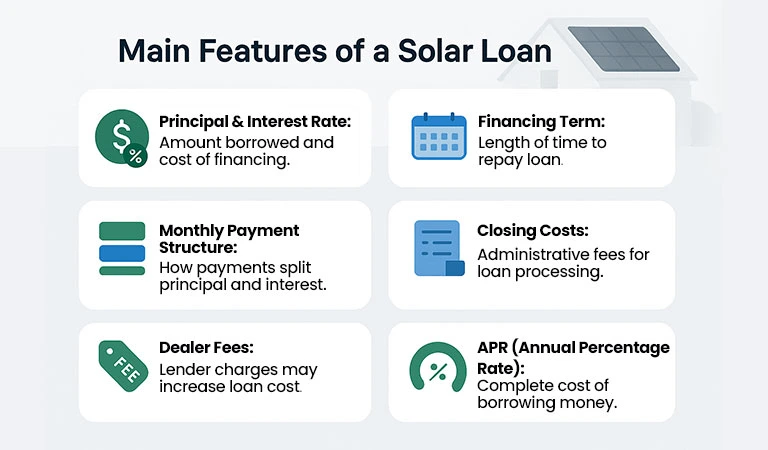 features of solar loans