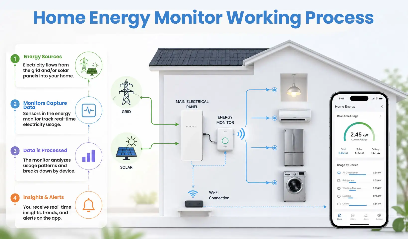 home energy monitor working