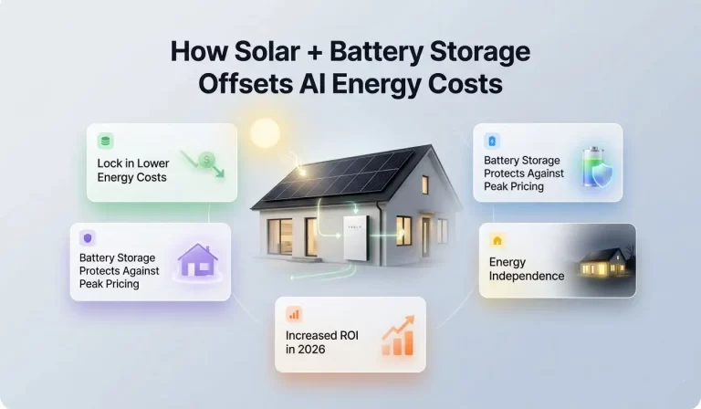 How Does Solar and Battery Storage Mitigate AI Energy Expenses?